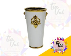 Foto de VASO BRANCO C/ DOURADO ALTO