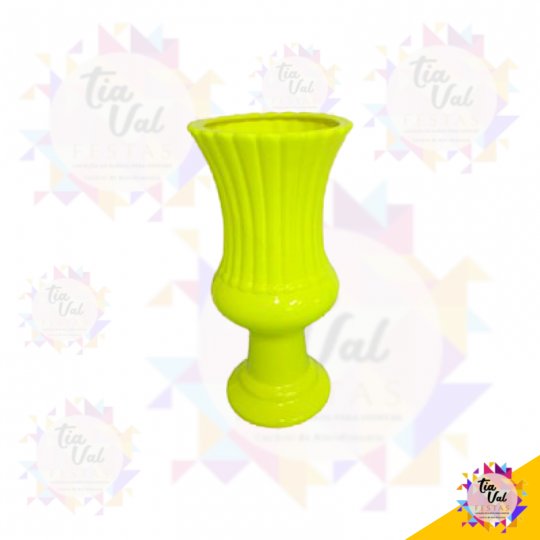 VASO CANELADO ALTO VERDE NEON