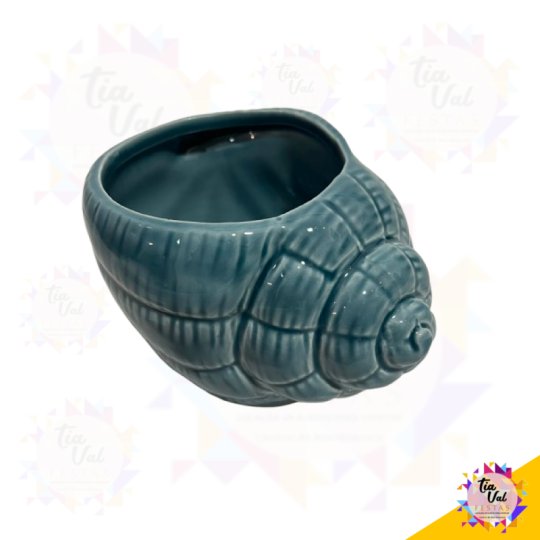 VASO CARACOL - FUNDO DO MAR - 16X12X8CM