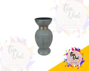 Foto de VASO CINZA COM DOURADO