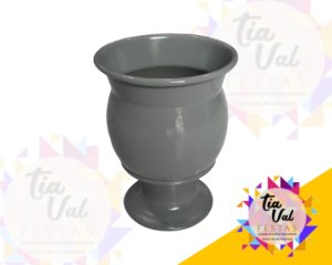 Foto de VASO DE ALUMINIO LUIGUI CINZA PEQUENO