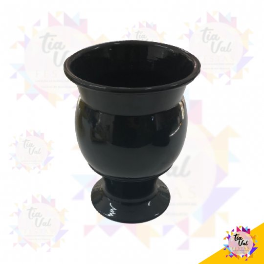 VASO DE ALUMINIO LUIGUI PRETO PEQUENO