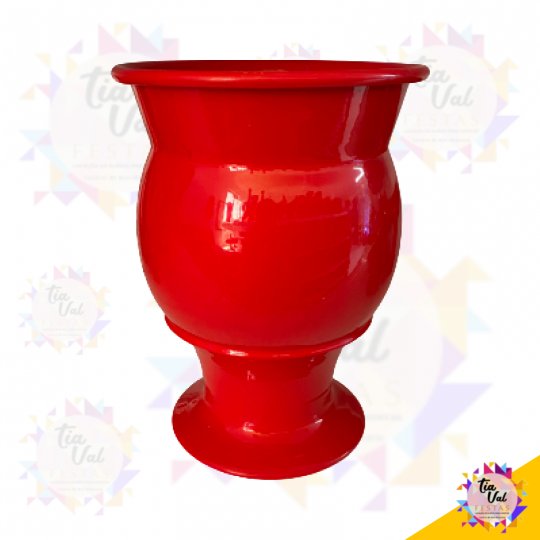 VASO DE ALUMINIO LUIGUI VERMELHO PEQUENO