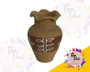 Foto de VASO DE BARRO COM PINTURA - MEDIO - FEIJOADA
