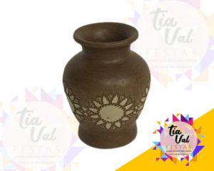 Foto de VASO DE BARRO COM RENDA - PEQUENO - FEIJOADA