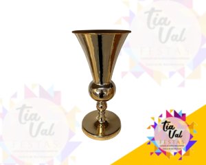 Foto de VASO DOURADO CONE  - PE REDONDO - 16 X 35CM