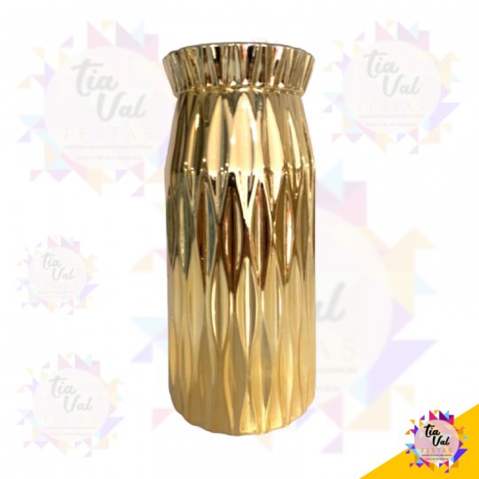 VASO DOURADO GOLD CANELADO MEDIO