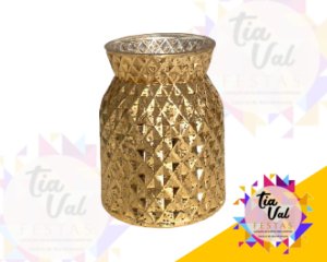 Foto de VASO DOURADO GOLD RAJADO PEQUENO (VIDRO)