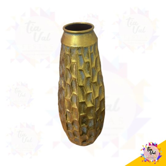 VASO DOURADO - METAL - GRANDE 67 CM
