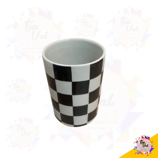 VASO LARGO - XADREZ - 15 CM X 9 CM