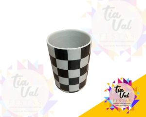Foto de VASO LARGO - XADREZ - 15 CM X 9 CM