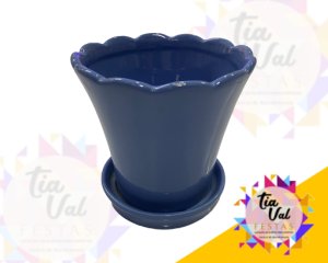 Foto de Vaso lilas c/ prato P( porcelana)