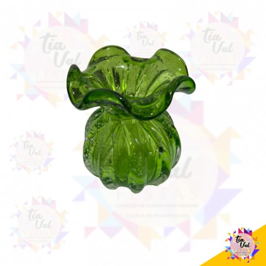 VASO MURANO - VERDE ESCURO *** PEQUENO