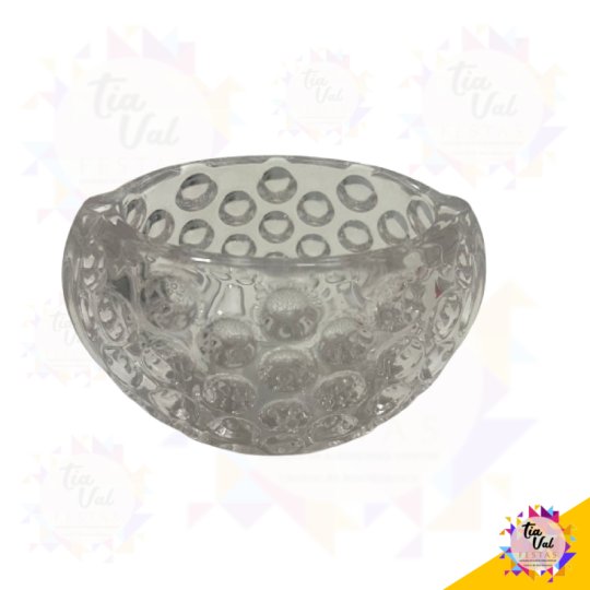 VASO OVAL VIDRO CRISTAL BALLS  0,10 CM X 0,15 CM