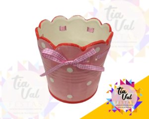 Foto de VASO PASSA FITA ROSA/BRANCO G