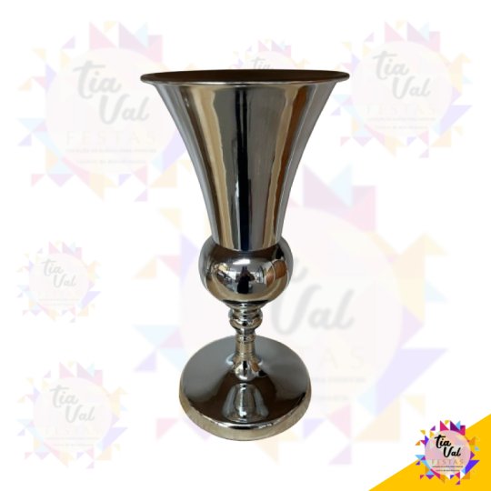 VASO PRATA CONE - PE REDONDO