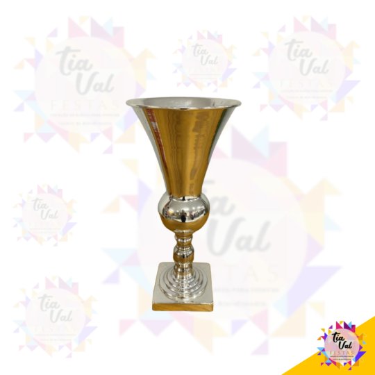 VASO PRATA CONE PEQUENO - PE QUADRADO
