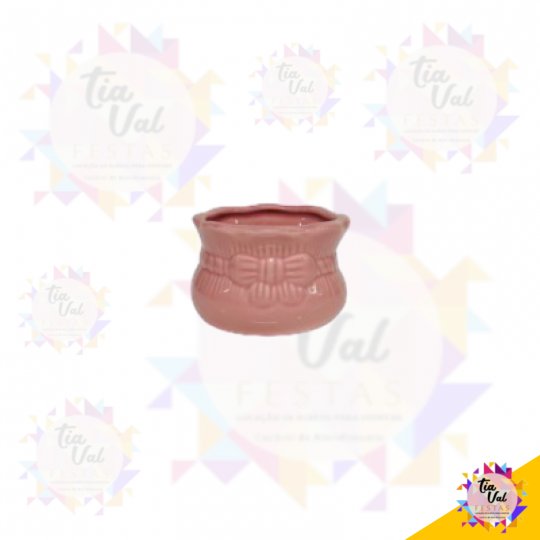 VASO ROSA CACHEPOT LAÇO MEDIO