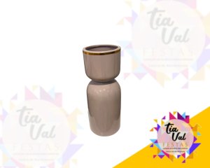 Foto de VASO ROSA COM DOURADO 