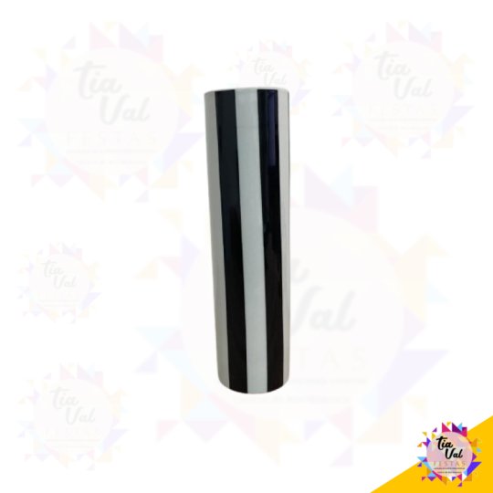VASO SLIM M PRETO LISTRADO 26X7CM