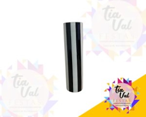 Foto de VASO SLIM M PRETO LISTRADO 26X7cm