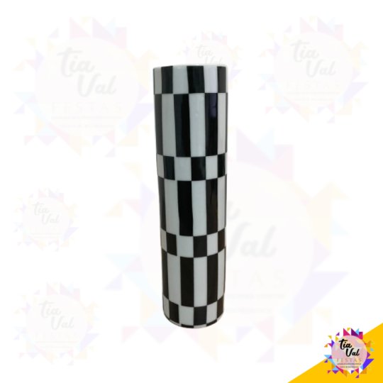 VASO SLIM PRETO MODERNO M 26X7CM 