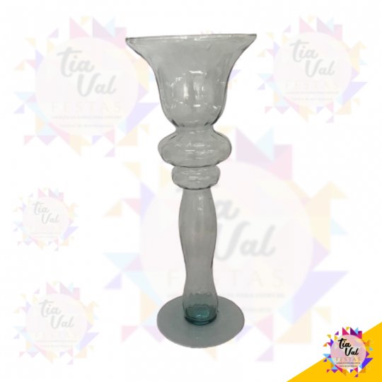 VASO TAÇA DE VIDRO (FINO)*