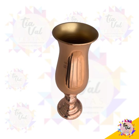 VASO TAÇA LUX - ROSE - 40 CM