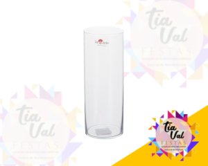 Foto de VASO TUBO CILINDRO DE VIDRO 11 X 22 - FINO  CENTRO MESA