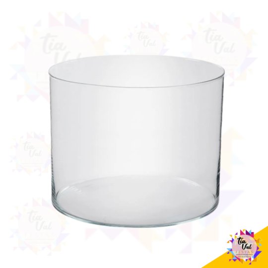 VASO TUBO LARGO CILINDRO VIDRO 15 X 20