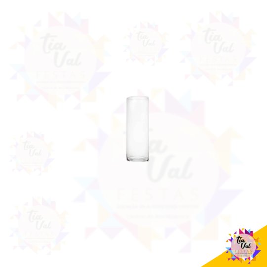 VASO TUBO - CILINDRO VIDRO -  9 X 24 CM