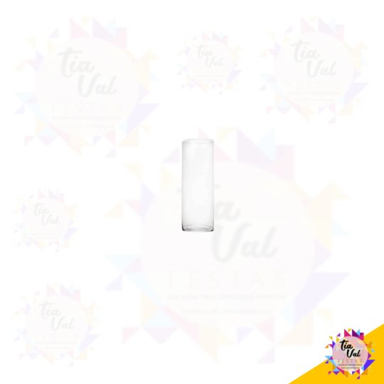 VASO TUBO - CILINDRO VIDRO -  9 X 31 CM