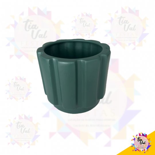 VASO VERDE RIPADO PEQUENO BAIXO