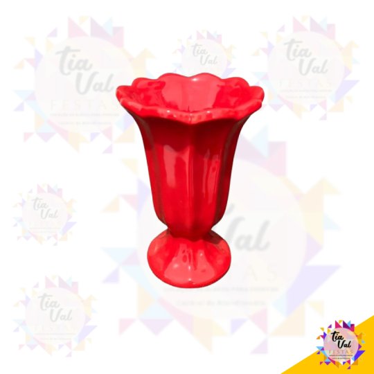 VASO VERMELHO 17 CM 