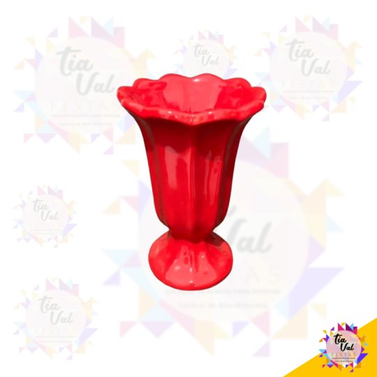 VASO VERMELHO 17 CM