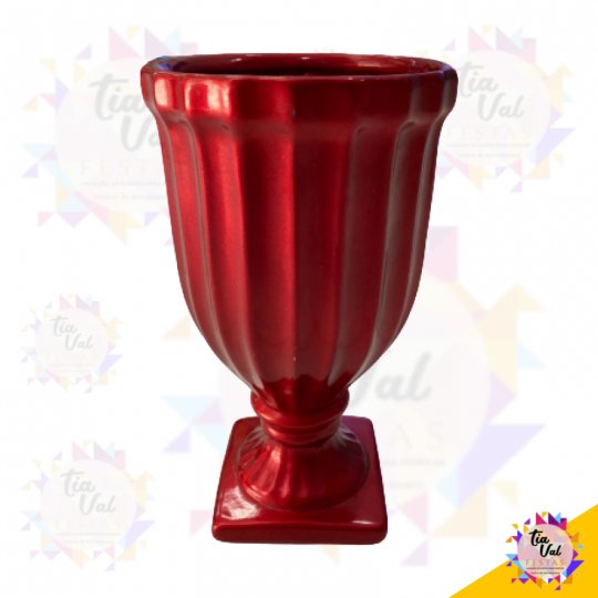 VASO VERMELHO CANELADO