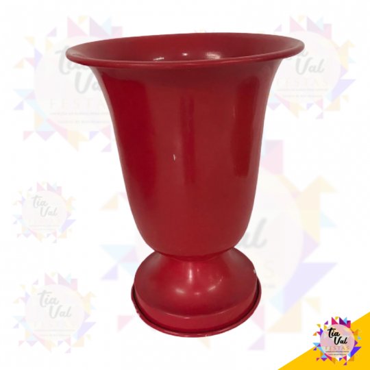 VASO  VERMELHO TULIPA GRANDE (ALUMÍNIO)