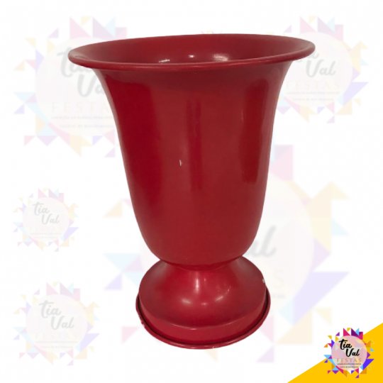 VASO VERMELHO TULIPA GRANDE (ALUMÍNIO)