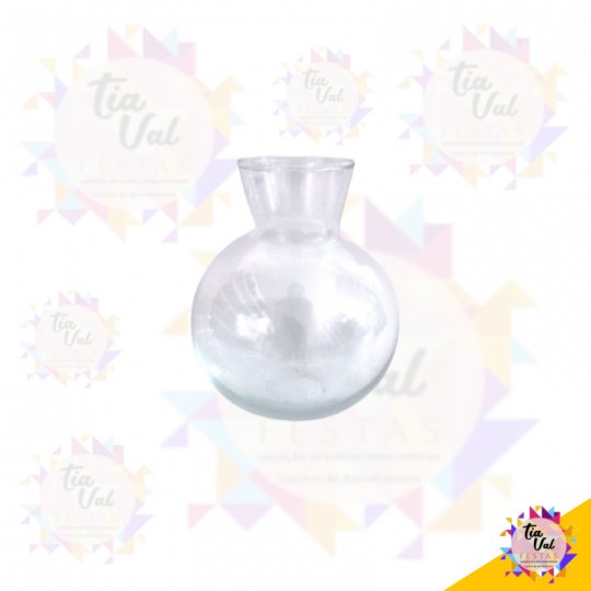 VASO VIDRO BOLHA - CENTRO DE MESA 13 CM