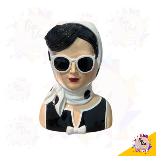 VASO VINTAGE - MULHER COM LENÇO  - 20 X 25