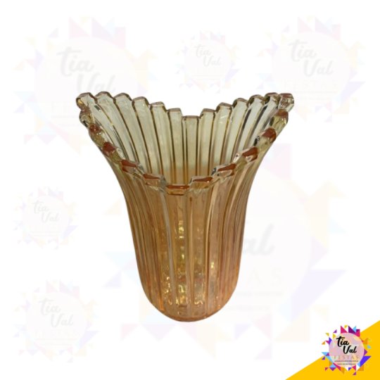 VASO DE VIDRO - COBRE - 22 CM