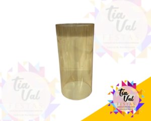 Foto de VIDRO CILINDRO DE CASTIÇAL 22 x 10 - AMARELO