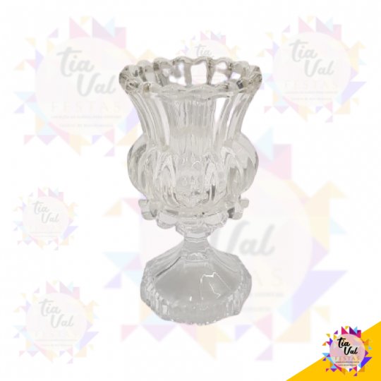 VIDRO TRAB. MINE VASO P/ ARRANJO - CENTRO DE MESA 14 CM
