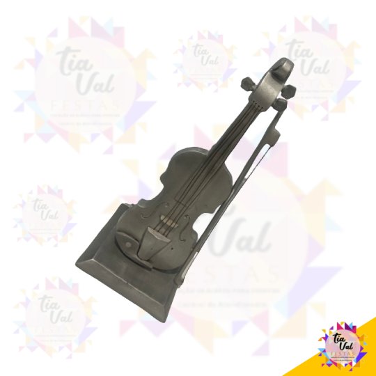 VIOLINO RETRO - MUSICA -  ALUMINIO 16 X 39 CM