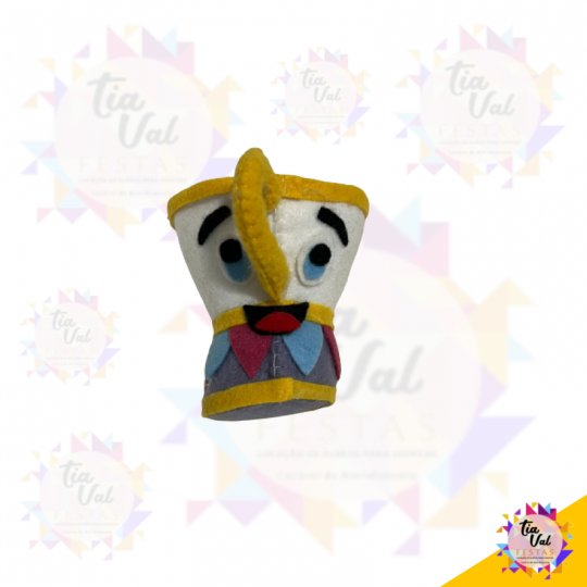 XÍCARA ZIP  - BELA E A FERA - FELTRO 9 X 9